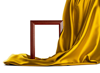 wooden frame and silk cover