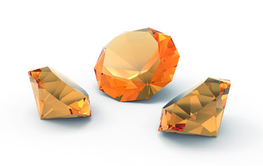 A beautiful opal gems isolated on white background