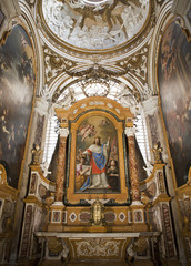 Fototapeta na wymiar Rome - paint of holy king of France Louis IX