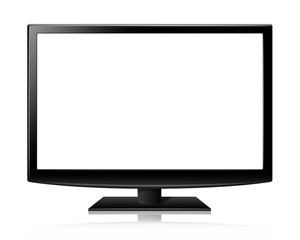 Flat screen tv lcd or led realistic illustration