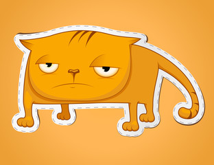 Sad cat sticker