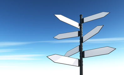 Blank roadsign