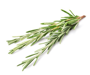 Fototapeta premium Twigs of rosemary isolated on white