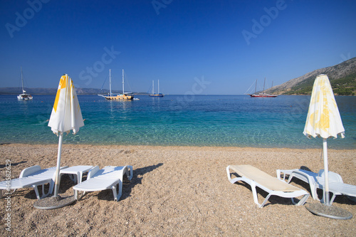 Spiaggia Di Zlatni Rat Bol Croazia Stock Photo And