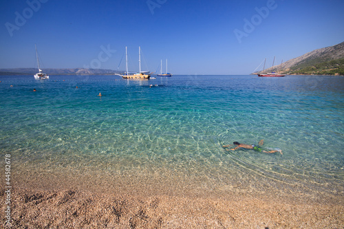 Spiaggia Di Zlatni Rat Bol Croazia Immagini E