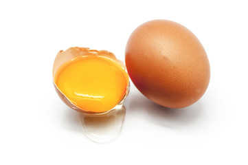 Egg on white background