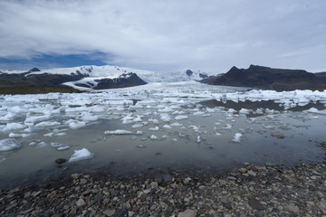 Glacier lake Fjallsarlon