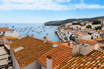 Aerial view of Cadaques, Costa Brava, Spain © VertigoBarrov
