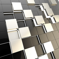 Abstract cube background techno wallpaper
