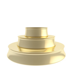 Golden three step copyspace podium