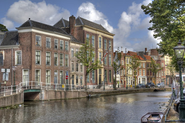 Fototapeta na wymiar Houses in Leiden, Holland