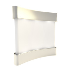 White copyspace empty panel stand board