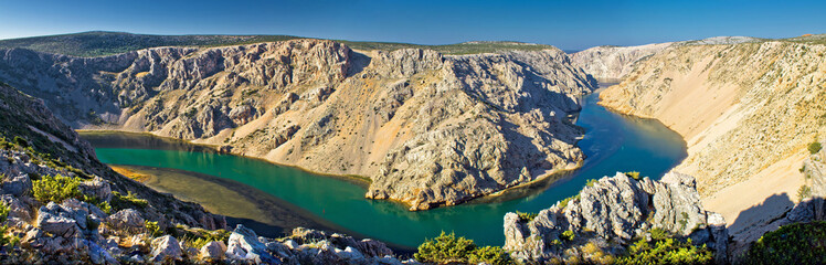 Grand canyon of Zrmanja river panoramic