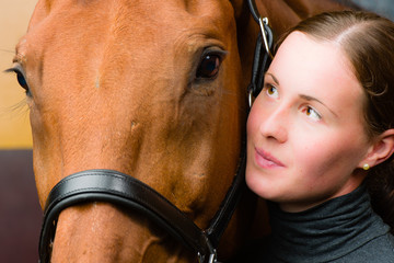 Woman and horse