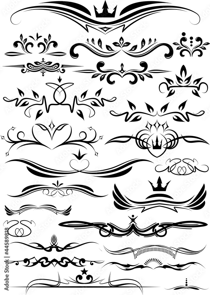 Poster set of beautiful design elements for different use.