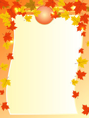 Naklejka na ściany i meble Autumn vector background
