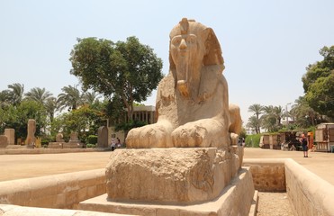 Alabaster Sphinx in Memphis, Ägypten