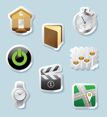 Sticker icons for signs and interface