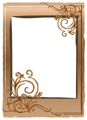 Abstract shabby frame.