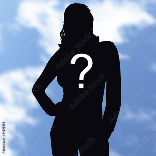 Silhouette Inconnu Qui Personne Ombre Interrogation Wall Mural Cecile