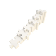 Fototapeta premium Staircase made of glossy puzzle jigsaw pieces