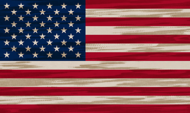 US Flag cotton texture
