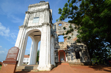 Saint Paul's church in Malacca city,Malaysia
