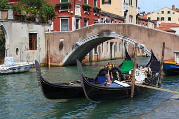 Obraz na płótnie Canvas Gondole w Wenecji