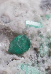Rough emerald.