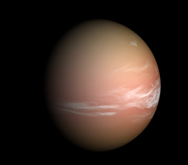 A planet beyond our solar system. Isolated on black.