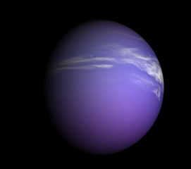 A planet beyond our solar system. Isolated on black.