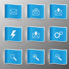 Set of web icons. Vector illustration. 