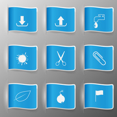 Set of web icons. Vector illustration. 