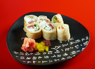 Chinese or Thai-style  spring rolls