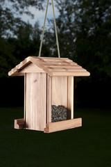 wooden bird feeder