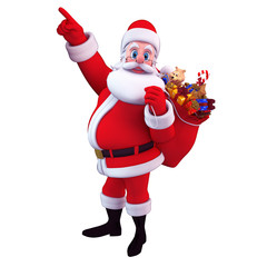 santa carrying agift bag