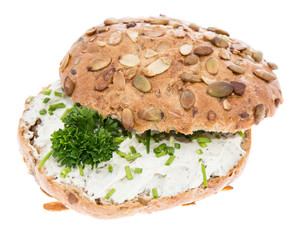 Cream Cheese on a roll with herbs