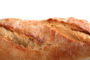 Fresh baguette close up