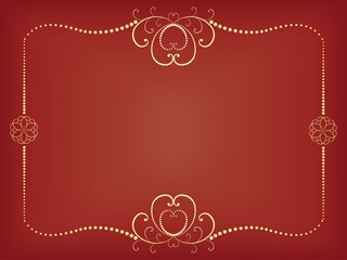 red floral vector background for Day of Valentine