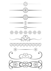 set ov vintage dividers vector illustration