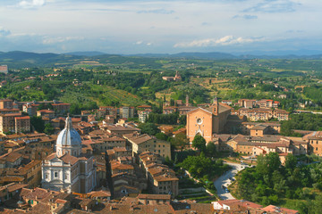 Fototapeta na wymiar Top view of Siena.