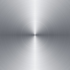 Radial brushed metal background with copy space