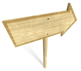 Panneau de bois sur fond blanc 4