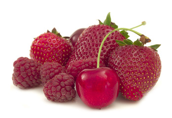 strawberries and cherries