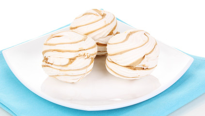 Air marshmallows isolated on white