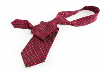 Luxury tie on white background
