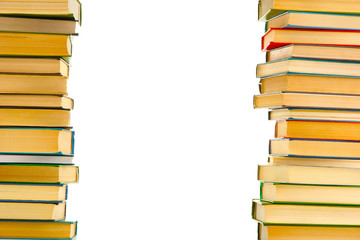 old books isolated on white