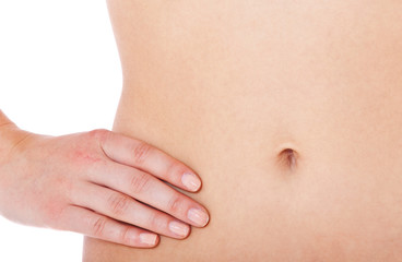Attraktiver Bauch einer jungen Frau
