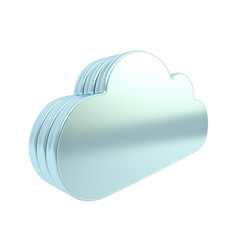 Cloud technology disk space emblem icon