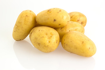 potatoes isolated on white background